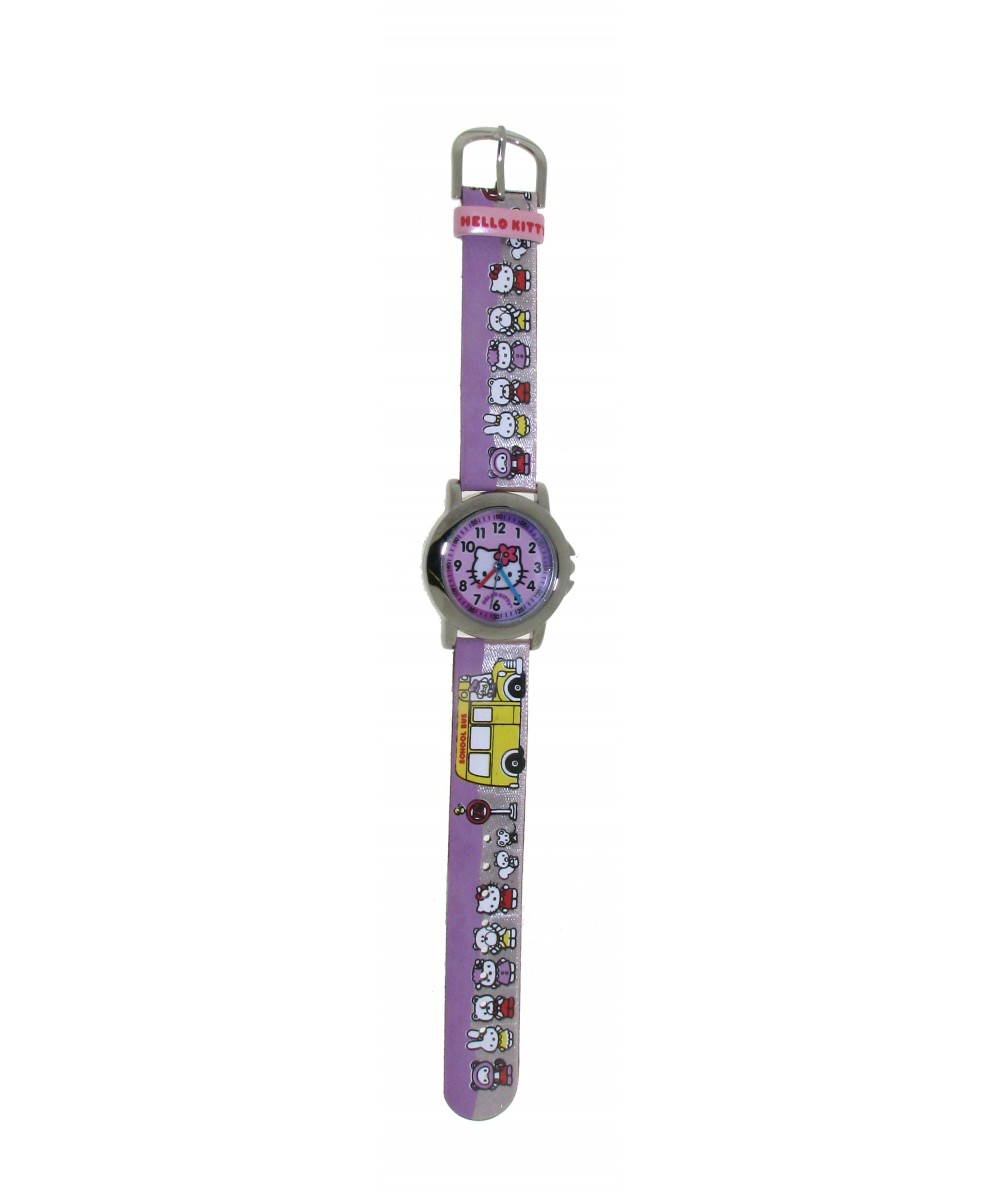 Reloj de HELLO KITTY estilo infantil con pulsera de tejido con motivos de Hello Kitty. - Regalanda