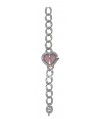 Reloj de HELLO KITTY estilo juvenil pulsera de acero y circonitas blancas. Esfera corazón en rosa y - Regalanda