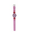 Reloj de HELLO KITTY estilo infantil con pulsera de caucho rosa con corazones. - Regalanda