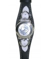 Reloj de HELLO KITTY estilo juvenil con pulsera de polipiel negra combinada con pulsera polipiel bla - Regalanda