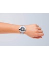 Reloj de HELLO KITTY estilo juvenil con pulsera de acero y circonitas blancas. Esfera en negro con c - Regalanda