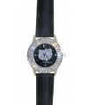 Reloj de HELLO KITTY estilo juvenil con pulsera de polipiel negra. Esfera negra con esmaltado en pla - Regalanda