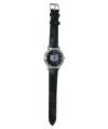 Reloj de HELLO KITTY estilo juvenil con pulsera de polipiel negra. Esfera negra con circonitas blanc - Regalanda