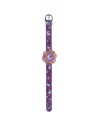 Reloj de HELLO KITTY de estilo infantil con pulsera de PVC color morado con motivos infantiles. - Regalanda