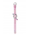 Reloj de HELLO KITTY estilo infantil con pulsera de PVC rosa y motivos florales de Hello Kitty con d - Regalanda